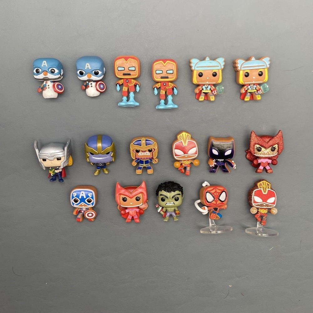 17 Funko Pocket Marvel Gingerbread Spiderman Captain America Thor Ironman